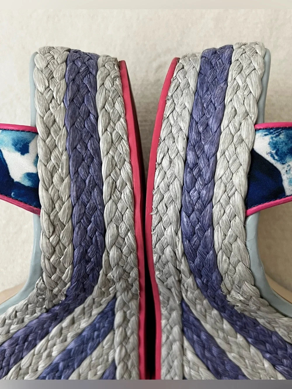 Sophia Webster Lucita Oceana Multicolor Espadrille Wedge Sandals Size 38.5